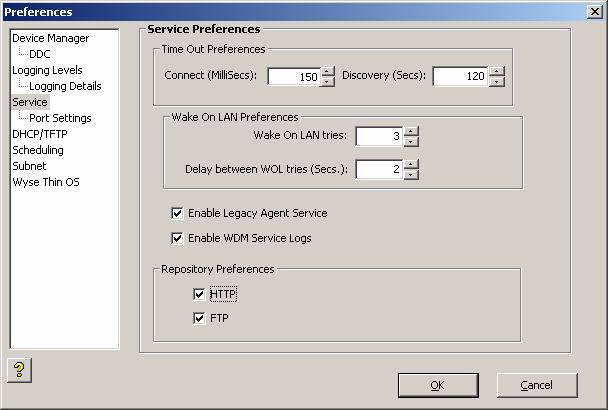 92 Chapter 7 Service Preferences Double-clicking Service Preferences in the list of preferences opens the Service Preferences dialog box.