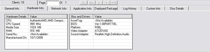 Device Manager 13 Viewing Device Details The General Info tab is displayed in the bottom of the details pane by default
