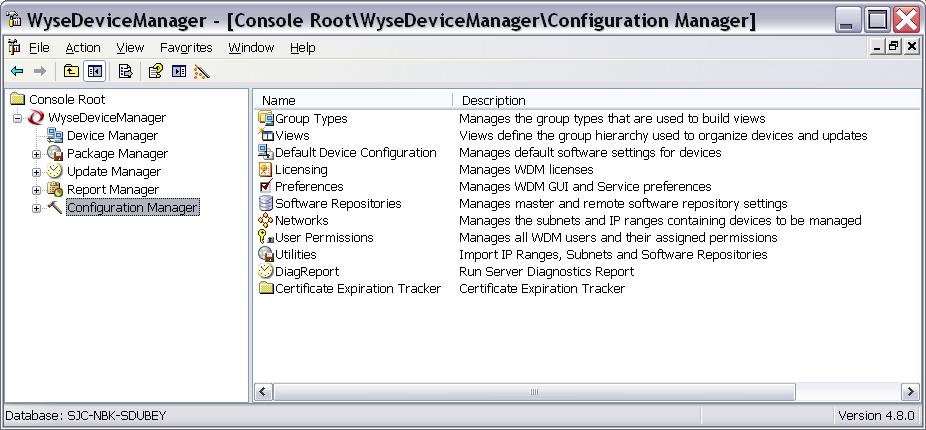 7 Configuration Manager This chapter describes how to perform routine WDM configuration management tasks using the Administrator Console.