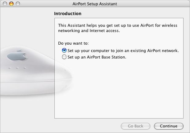 Using the AirPort Setup Assistant To set up and configure your computer or base station to use AirPort for wireless networking and Internet access, use the AirPort Setup Assistant.