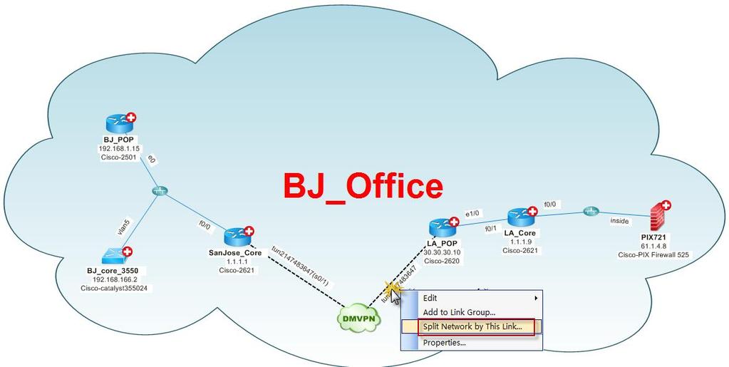 3. Auto Split Site 1. Background There are two offices in different districts in Beijing. The user wants to split the devices in the different offices into different sites.