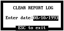 8-8 Atlas AVM System Administrator s Manual CLEAR REPORT LOG (Reports Menu Clear log) Clear Report Log deletes any data in the data log buffer, from the date of the earliest data currently in the