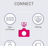 7. On the smartphone screen, tap the EXILIM Connect icon. This establishes a wireless LAN connection between the camera and smartphone.