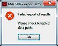 A warning window appears when selecting the MACSPlex_ Standard Express Mode for grouped samples, stating that the Express Mode is not compatible with the current selection: No Chill Rack has been