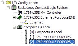 Example: Profibus DP Slave Communication Module Select Data-INT Enter the slot number in the rack where the PS69-DPS module will be installed. 102 Configuration Size 32 4 Click OK to confirm.