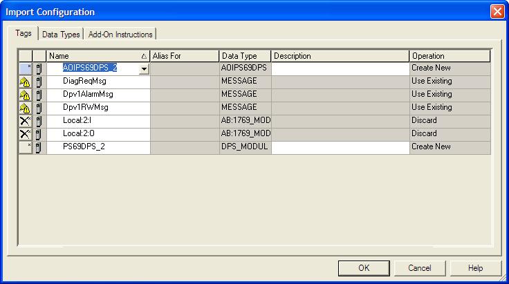 Start Here PS69-DPS CompactLogix or MicroLogix Platform 12 Change the default tags PS69DPS and AOIPS69DPS to avoid conflict