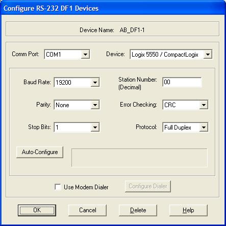 Start Here PS69-DPS CompactLogix or MicroLogix Platform 4 Click the AUTO-CONFIGURE button. RSLinx will attempt to configure your serial port to work with the selected driver.