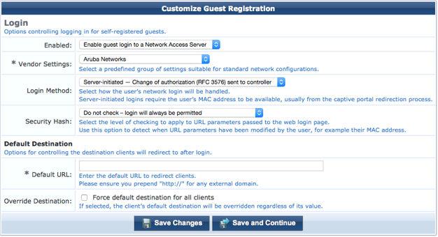 Create a ClearPass guest self-registration Procedure 1.