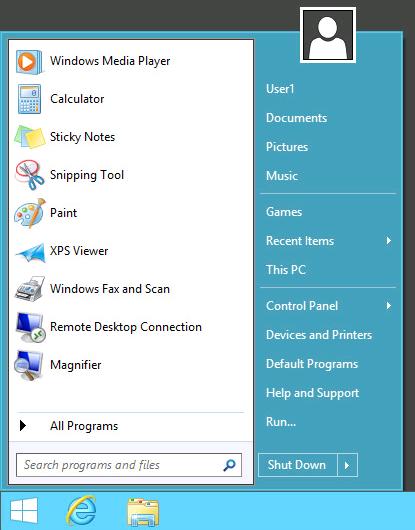 State: Choose whether to Enable or Disable the start menu on the desktop.