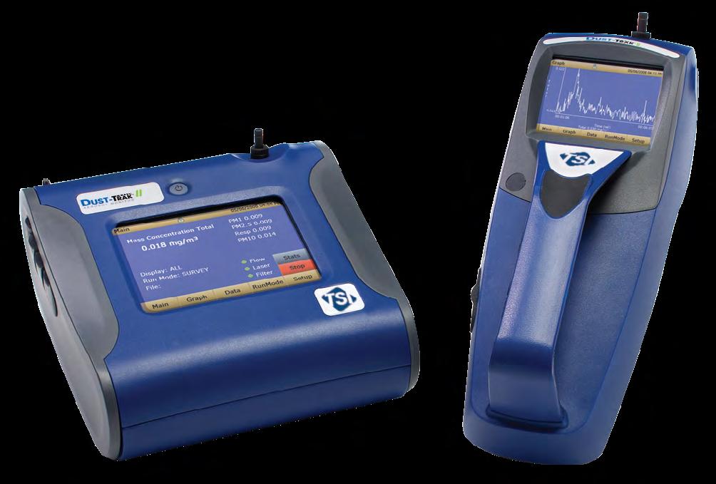 DUSTTRAK II AEROSOL MONITORS MODELS 8530, 8530EP AND 8532 DESKTOP OR HANDHELD UNITS FOR ANY ENVIRONMENT, ANY APPLICATION DustTrak II Aerosol Monitors are battery-operated, data-logging,