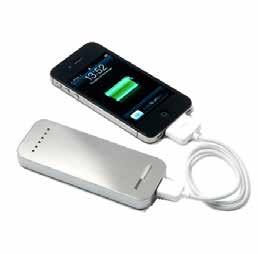 via USB or AC (mains adaptor not included) Output voltage 3500mAh at 5V ipad, Mobiles, iphone, Smartphone