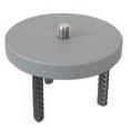 82 kg) `Anodized aluminum plate `The three bottom anchor bolts are embedded in concrete during installation