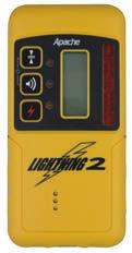 (fine and medium), the Lightning 2 lets you get to grade faster on a wide variety of job sites `Weighs (with batteries) 0.65 lb (0.29 kg) `Weighs (with batteries and rod clamp) 1.00 lb (0.
