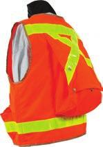 with two-inchwide stripes of retroreflective tape `Snaps on chest allow vest to close `Workplace Safety `Perfect for construction crews or surveyors near busy roads or other possibly hazardous