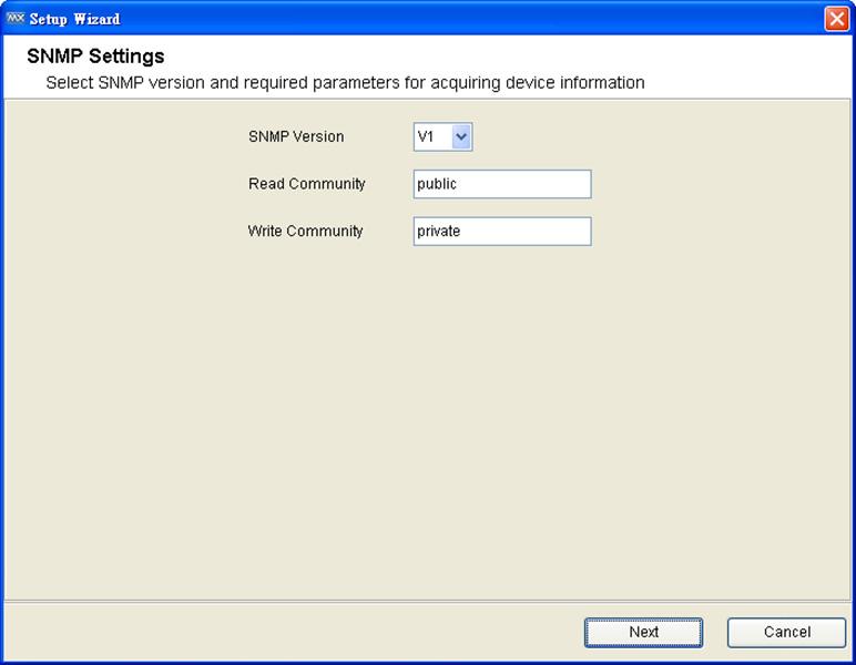 Quick Start Using the Setup Wizard Step 2: Configure the SNMP Community String MXview uses SNMP to collect device