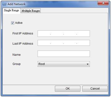 Quick Start Using the Setup Wizard Click Add Network to add a network range to scan.