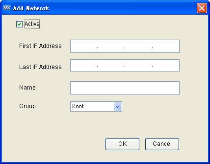 Device Discovery and Polling Scan Range You can assign multiple scan networks, with each network defined by a starting IP address and an ending IP address.