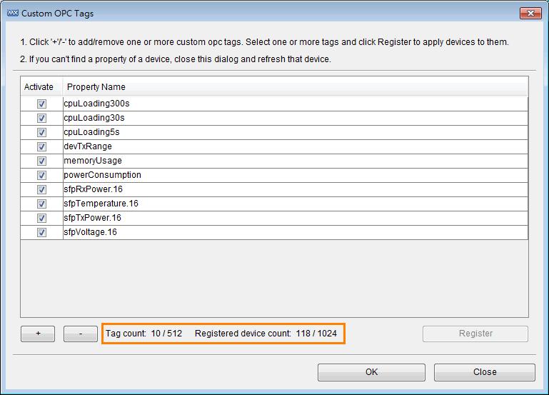 Then, the OID Import Manager can help import the OIDs into Devices Properties List and they