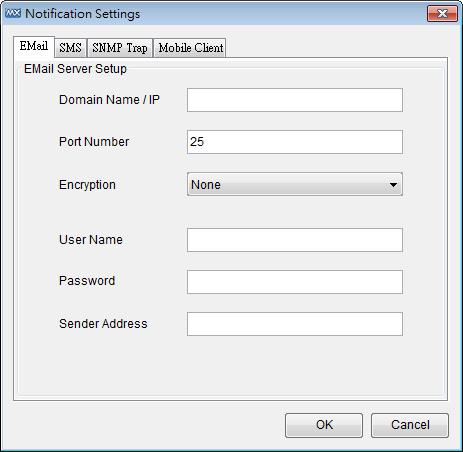 configure the Email (SMTP) server to send an Email
