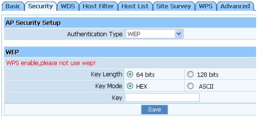 Figure 7-4 If you want to use WPA/ WPA2/ WPA&WPA2 to encrypt, you can select ASCII characters
