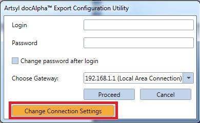 2.3. In the appeared window change the content of the Address string from the localhost to the IP Adress of the server