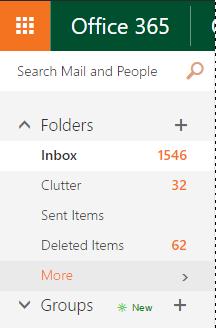 Outlook Web App To add shared folders to the Mail pane in OWA, sign in at email.miami.edu. Click More underneath Folders.