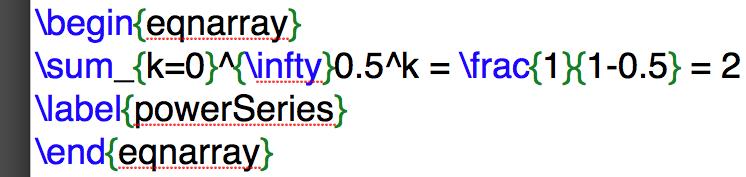 In such a case, use the eqnarray or eqnarray environment: The result in LaTeX for eqnarray : Just like tables and