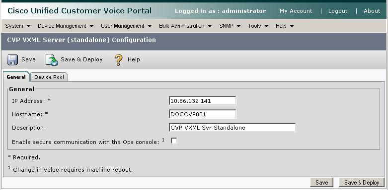 Chapter 5: Unified CVP VXML Server Standalone Call Flow Model Exercise (HelloWorld) Configure Your Voice Gateway for VXML Server Calls Figure 25: Add VXML Server (standalone) to List of VXML