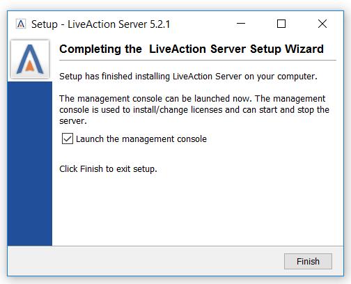 Step 9 Click on Finish to automatically start the Server or uncheck the Launch checkbox and click on Finish to start the Server at a