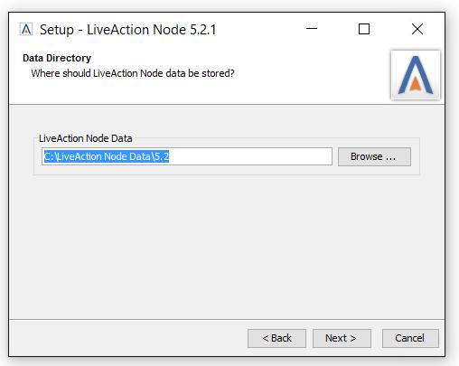 Step 6 Enter your Node data directory. This could be found in Step 1: Upgrading the LiveNX Node.