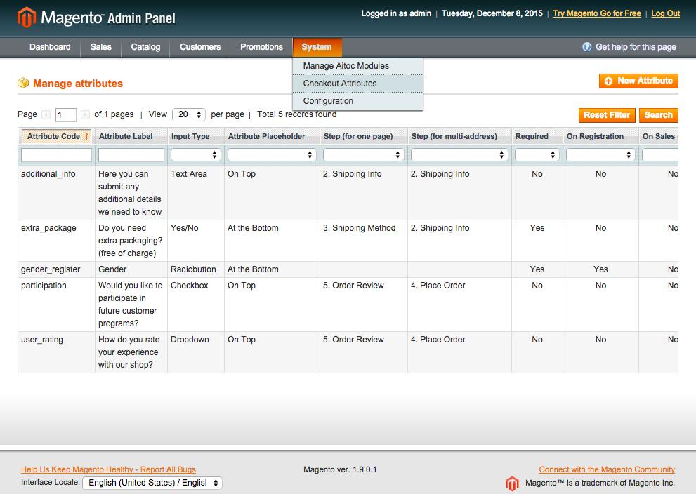 5. Checkout Fields Manager settings The Checkout Field Manager unit allows you to add custom fields to Magento checkout.