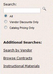 Instructional Materials Search Click on the Instructional Materials search link on the left.