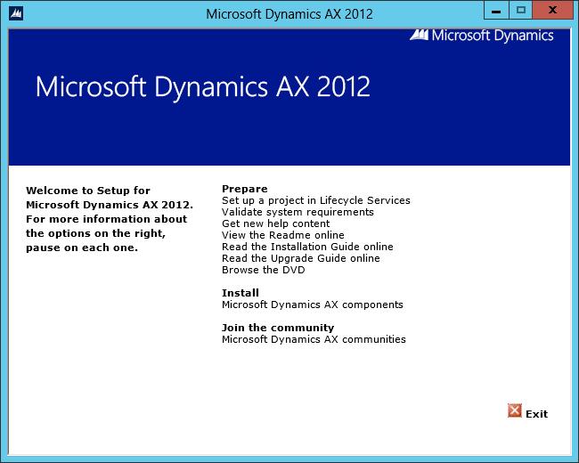 AX 2012 R2 Step By Step Installation Now we will discuss how to install dynamics AX 2012 step by step.