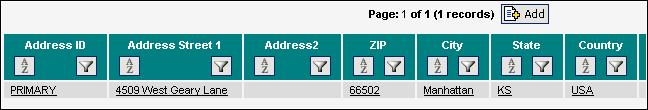 Your Profile Addresses Update Undo Delete The Address page allows you to enter more than one employee address,