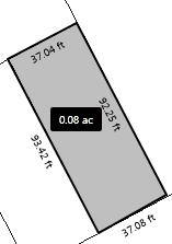 Each segment is labeled with the distance and the total area is displayed in a black rectangular box.