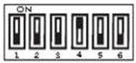 There are six DIP switches on the back of FR1200, Switches 1-4 is for