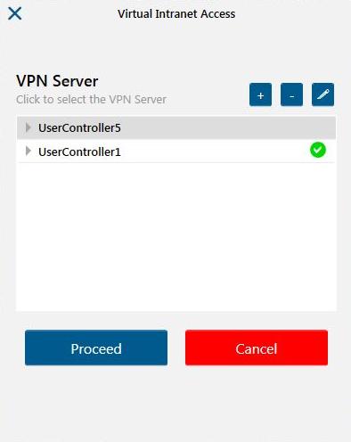 Figure 6 VPN Server List 2. Click Cancel. The VPN download screen opens. 3. Select Click to download VPN profile. The Download VPN Profile screen opens. 4.