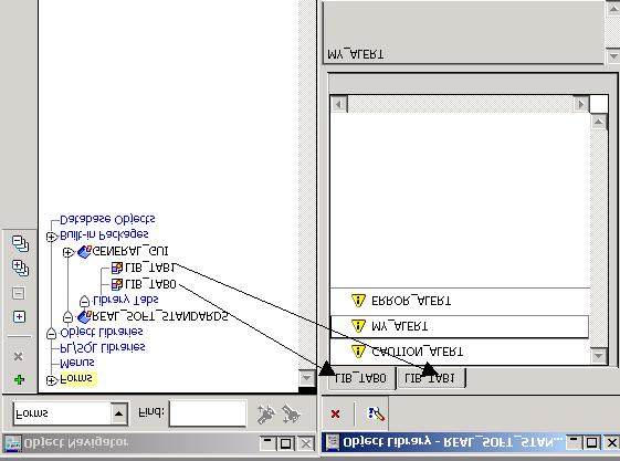CHAPTER 14 PALCO/ REALSOFT 4 Note that the new object library was created with two tabs (LIB_TAB0 and