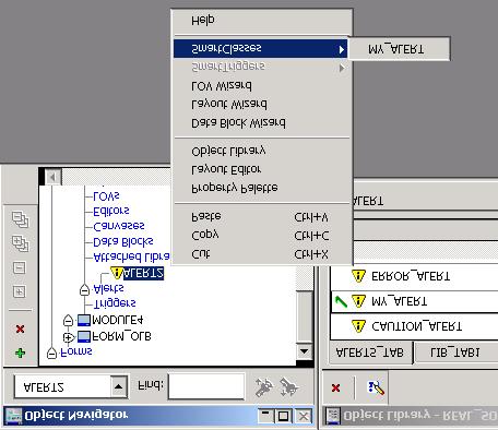CHAPTER 14 PALCO/ REALSOFT 6 2- Click the right mouse button to display the popup menu that appears below: When you choose the SmartClasses option in the popup menu, all define SmartClass will appear.