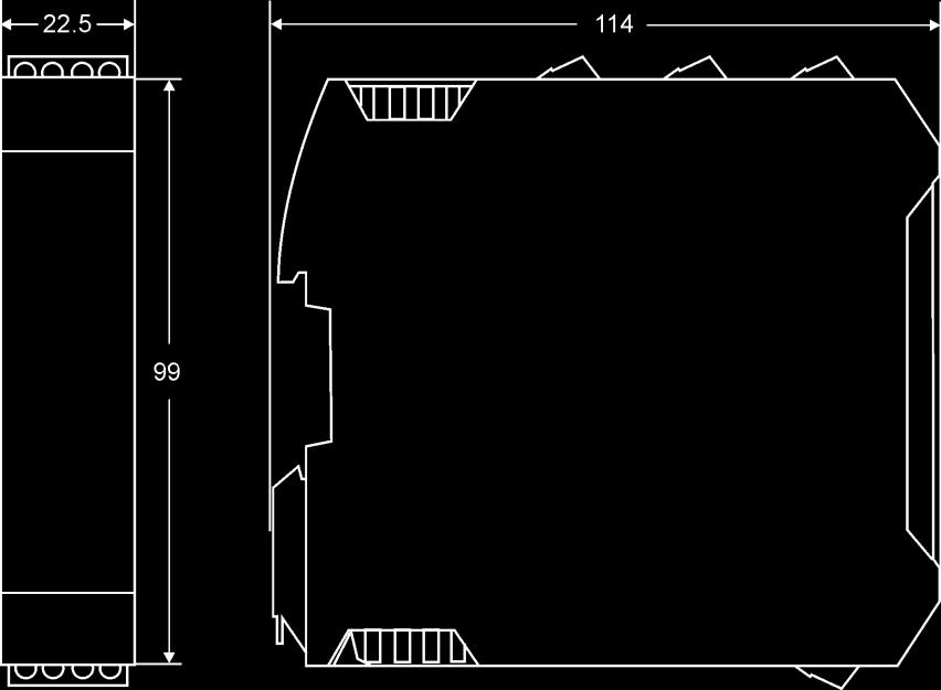 Mechanical design/dimensions Terminals 11-14, 21-24, 31-34 Terminals 41-44 Figure 13 DIN rail mounting TS35 DIN EN 60715 Ordering code 1. 2. 3. 4. 5. MLR120 - - - - - 1.