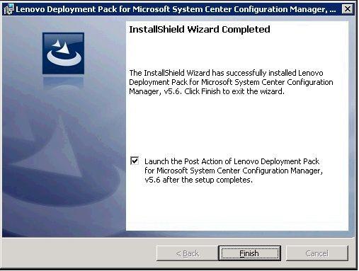 Lenovo Deployment Pack can be installed from either the Lenovo Deployment Pack installation file or the Lenovo XClarity Integrator for Microsoft System Center bundle installation file.