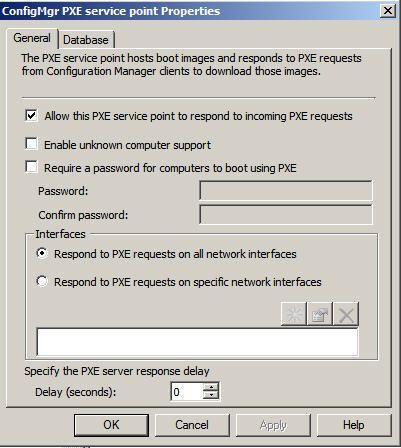 Figure 23. PXE service point PropertiesGeneral tab Step 6.