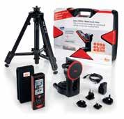 The laser distance meter Leica DISTO D0, the cross line laser Lino L and the tripod TRI 70 are stored safely and ready-to-use in the robust, attractive and functional carrying case. Article no.