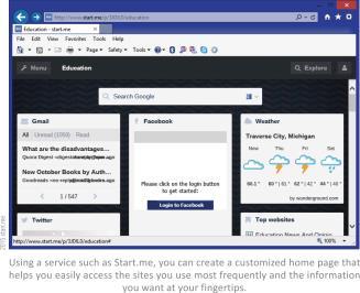 4 Customization 4 Customization You can customize your browser by doing the following: change your home page customize bookmarks and favorites control tab behavior select predictive