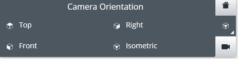 2. Select the Home View icon located in the view control menu on the right side of the application to change the perspective of the view to a left isometric orientation. 3.
