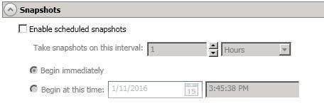 Snapshots A snapshot is an image of the source replica data on the target taken at a single point in time. You can failover to a snapshot.