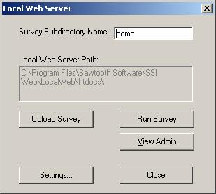 Local Web Server Click Web Server + Local Web Server (or click the Globe Icon).