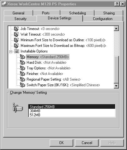 3 Operation with Windows NT 4.0 To view the Advanced or Output Settings tabs, select the printer icon in the Printers window, then click Document Defaults on the File menu.
