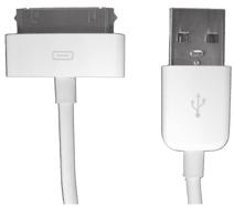 Operation of ipod/iphone Connecting an ipod/iphone Device USB Connection Using the "dock connector to USB" sync cable (provided with the ipod/iphone device), plug the USB cable into one of the