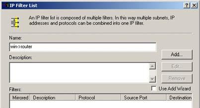 Wireless-G VPN Boradband Router 3. The IP Filter List screen should appear, as shown in Figure C-4.